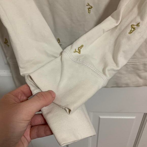 Lilly Pulitzer Cream Long Sleeve Pullover with mermaids embroidered size medium - Picture 4 of 6